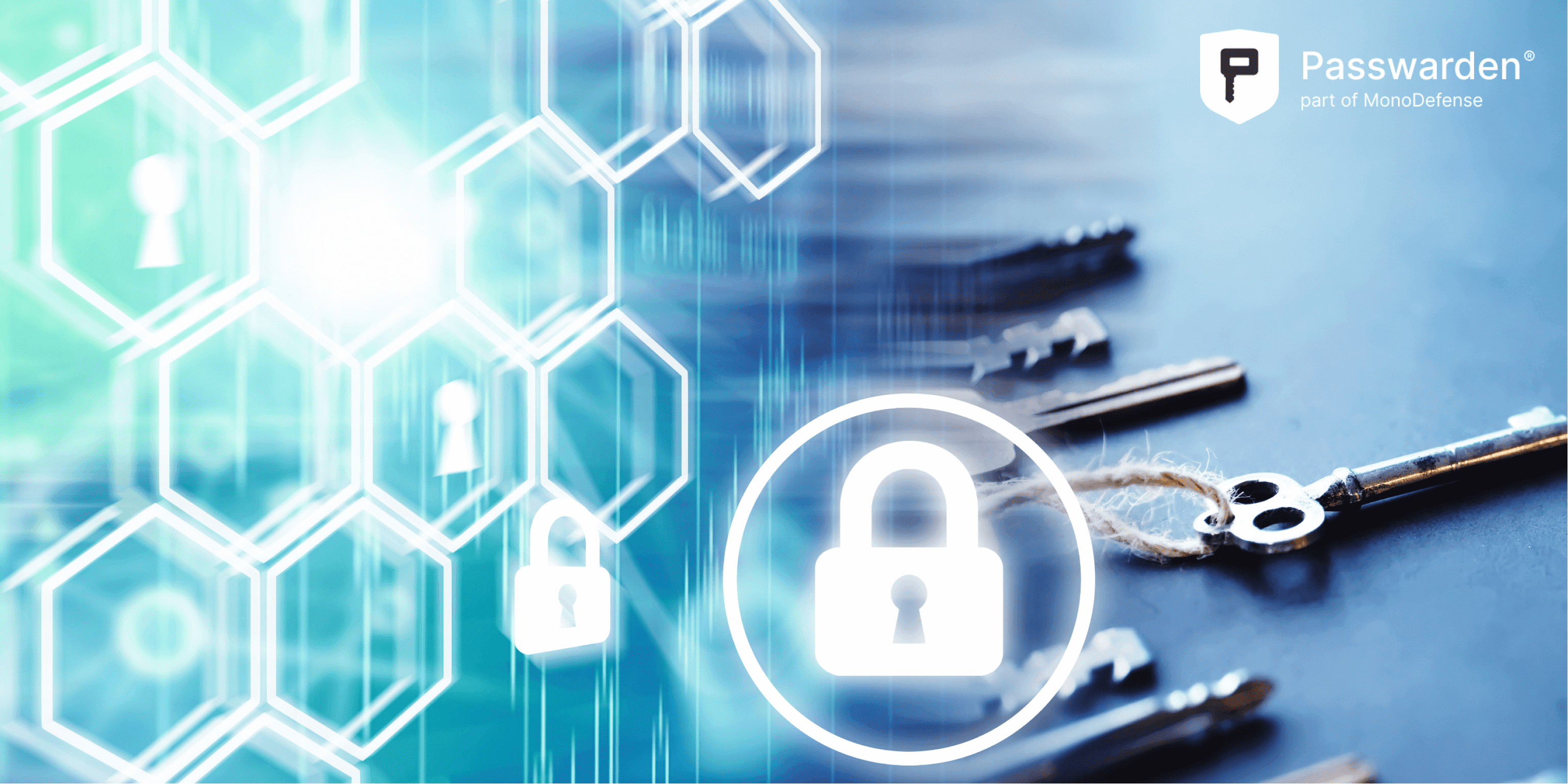 Set of keys for lock on black background. The concept of of choosing the best password manager