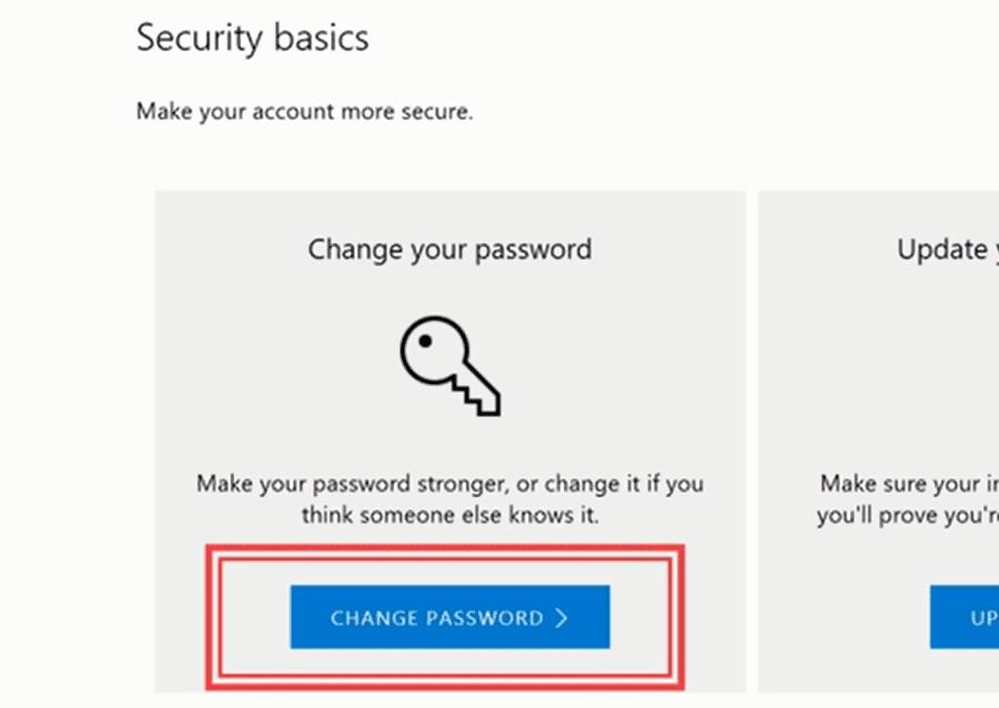 Security Basics Change Password