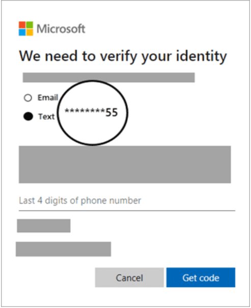 Verify your identity Get Code