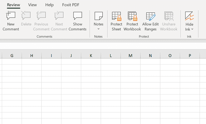 Protect Workbook in Excel