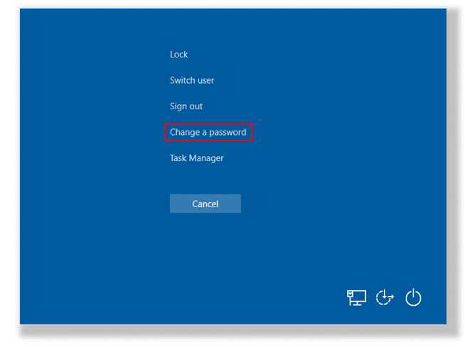 Change a remote desktop password