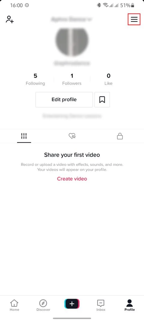 tiktok profile page