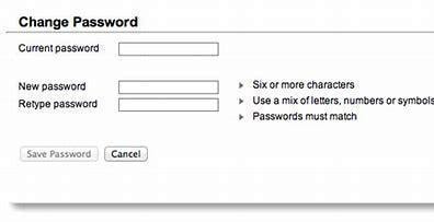 Change TurboTax password current new retype