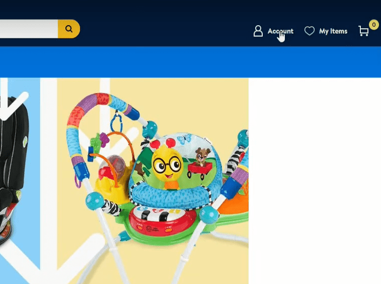 Account Button Walmart