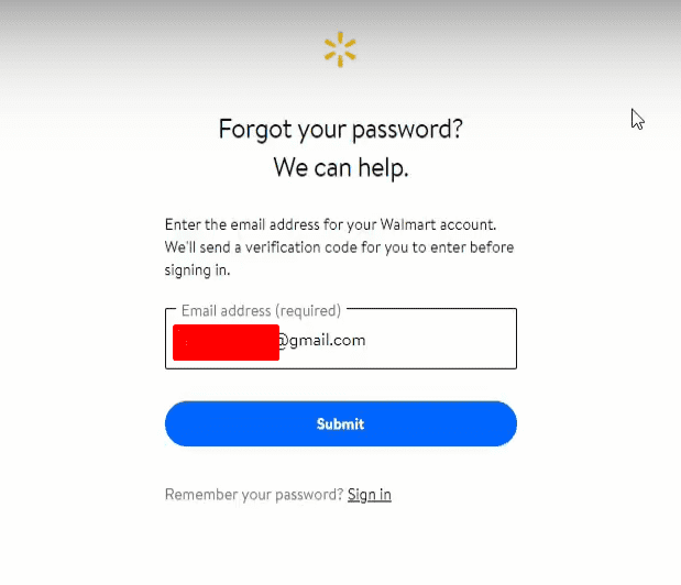 Walmart Forgot Your Password
