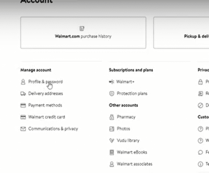 Walmart Profile and Password