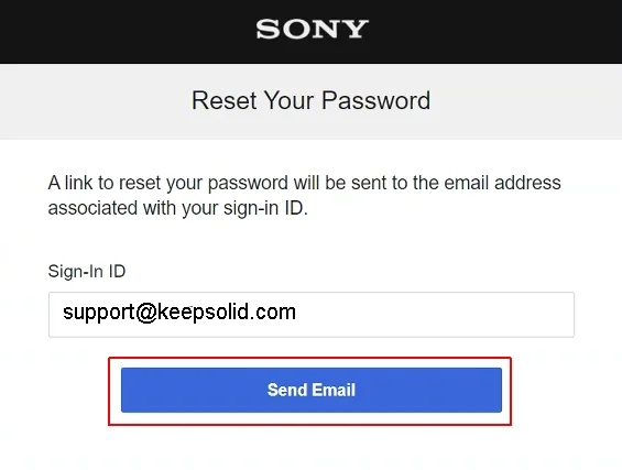 Sony Corporation - If you forgot your password