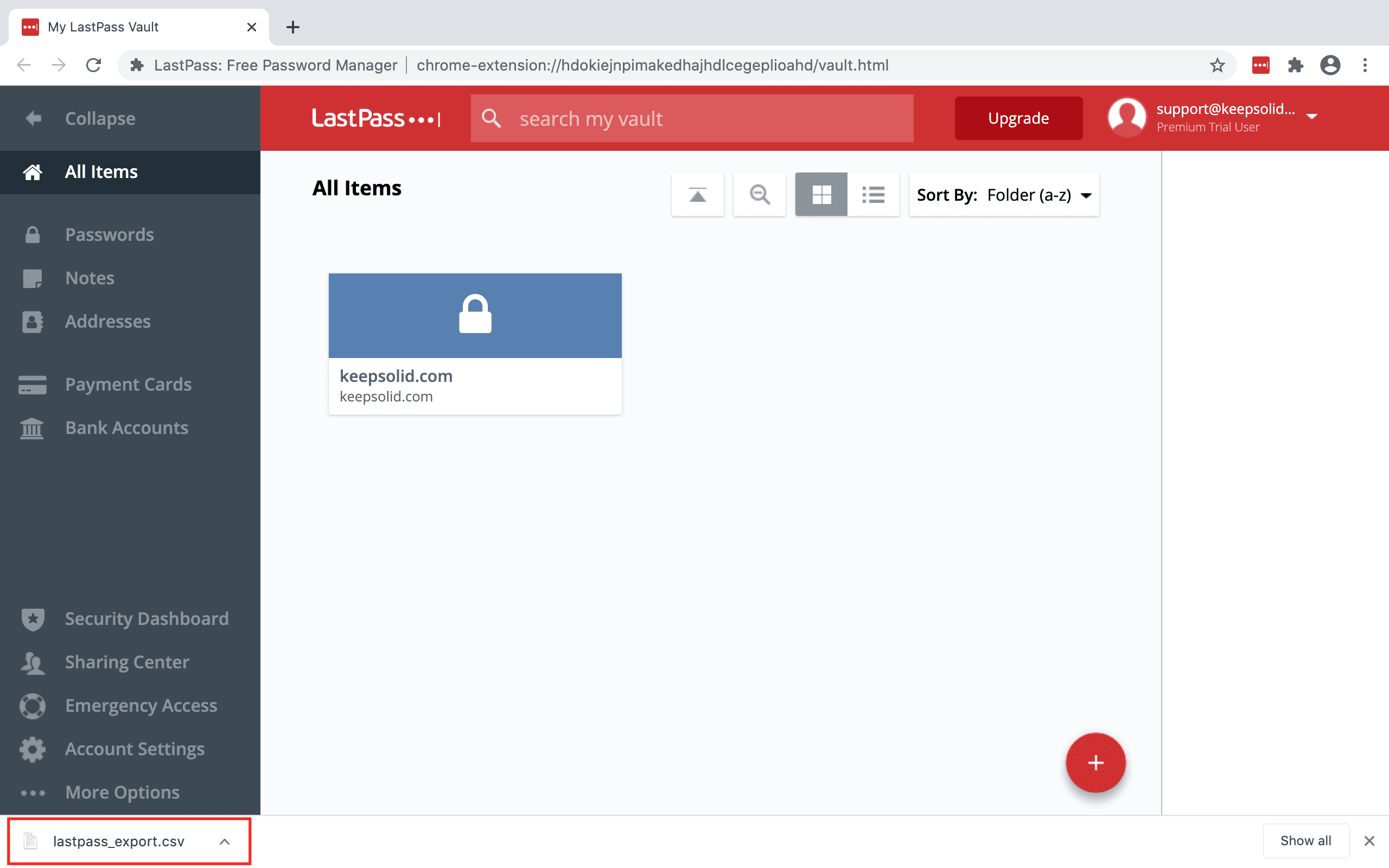 How to export passwords from lastpass and import into passwarden