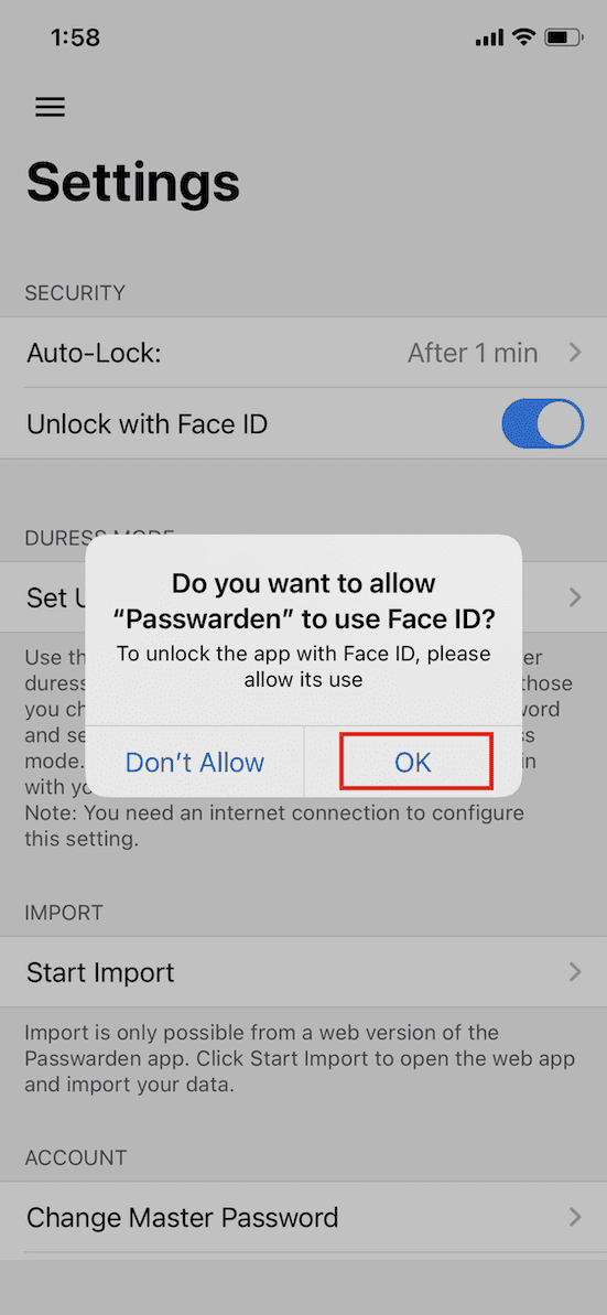 how to use face id to unlock apps on iphone